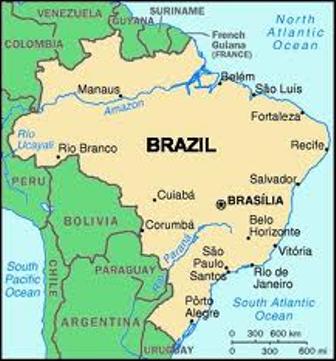 Sao Paulo Brazil map